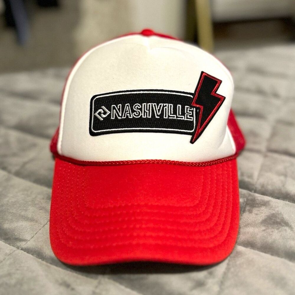 OTTO Nashville Trucker Hat Mesh Back Adjustable Snapback Palmer Donavin Red